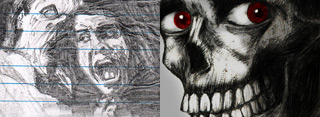 Two Evil Dead II Drawings — by Karthik Abhiram