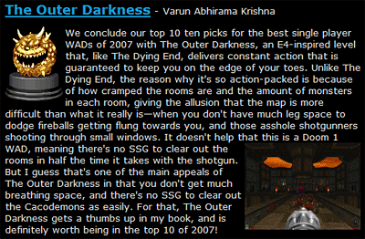 Varun Abhiram's "The Outer Darkness" gets a Cacoward