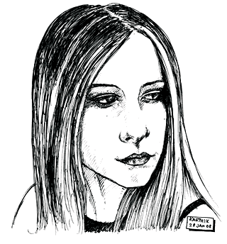 Avril Lavigne Drawing 2 — by Karthik Abhiram