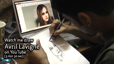 Drawing Avril Lavigne on YouTube, by Karthik Abhiram