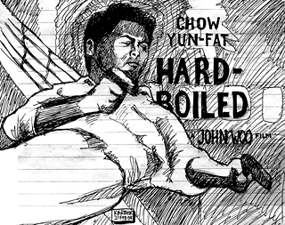 Chow Yun-Fat in "Hard-Boiled" — Drawing by Karthik