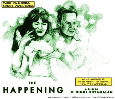 The Happening — Drawing by Karthik Abhiram