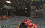 The starting area.  Classic Doom with a modern touch.