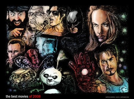 The Best Movies of 2008 — Art by Karthik