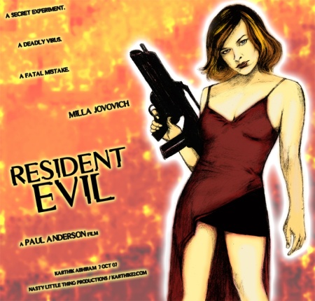 Milla Jovovich in "Resident Evil" — Art by Karthik